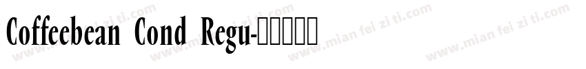 Coffeebean Cond Regu字体转换
